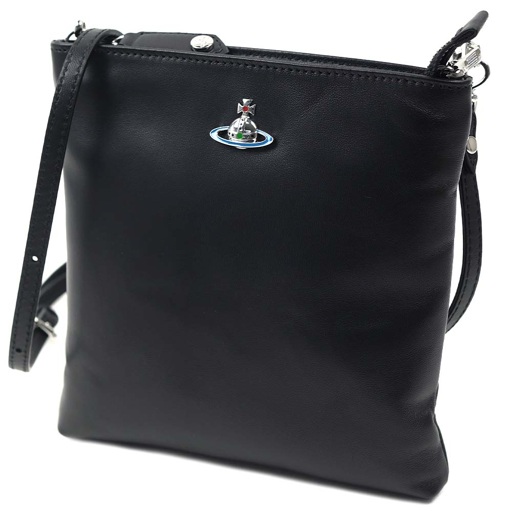 ヴィヴィアンウエストウッド ショルダーバッグ 鞄 クロスボディ 斜め掛け ブラック Vivienne Westwood SQUARE CROSSBODY NAPPA LEATHER BLACK 511