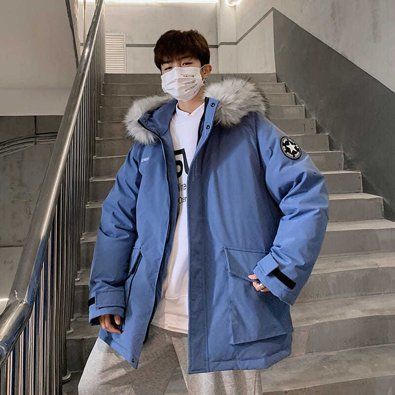 アウターダウンジャケットダウンコート カジュアル 男女兼用 ジャケット ゆったり おしゃれ フード付き 冬 ウォーム 防寒 厚手 港風 コットンジャケット ファーカラー 流行り