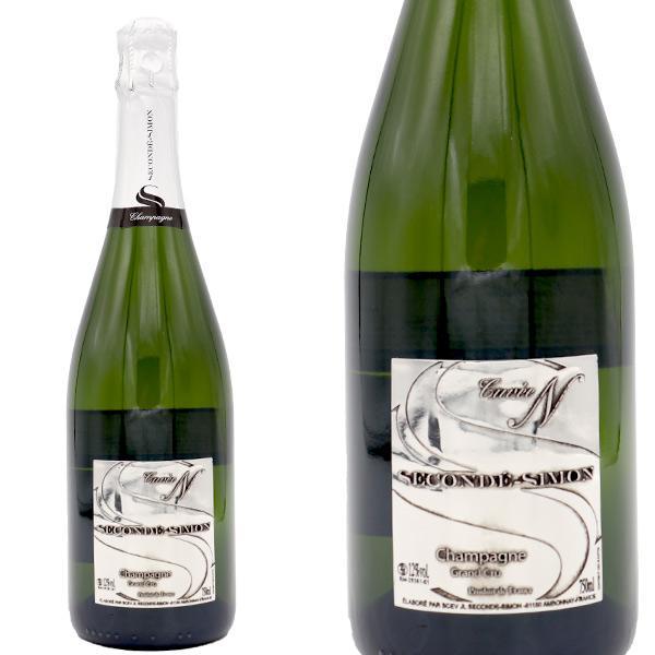 J.L.スゴンデ シモン シャンパーニュ グラン クリュ 特級 キュヴェ Ｎ ドミ セック 生産者元詰 シルバーメタリックラベル シャンパーニュ(スゴンド)