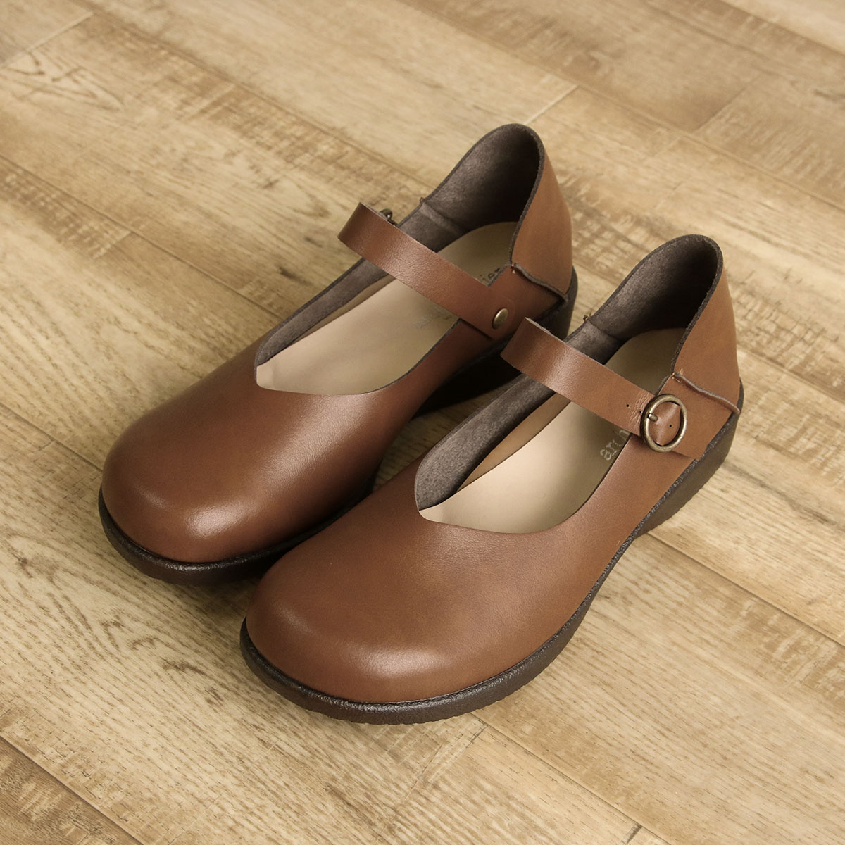 パンプス ストラップ ローヒール 走れる 2way 黒 かかとが踏める オブリークトゥ レディース 49131