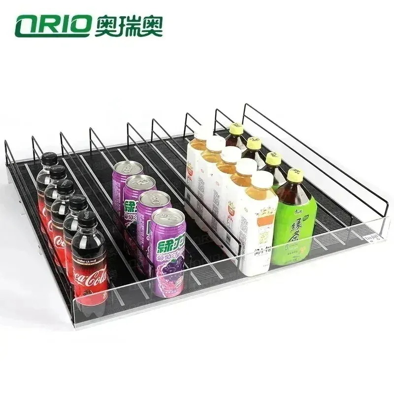 自動送り付き飲料棚 フリーザードリンク グライド スタンドバスケット スーパーマーケットクーラー 重力供給ローラー用103