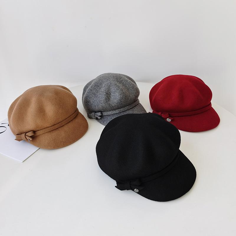 秋冬 コーデ レディース ファッション オシャレ アイテム カワイイ シンプル 大人カワイイ ウール 八角 帽子 暖かい ダックビル ハット ベレー帽