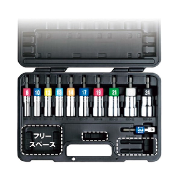 トップ工業 EDX824AS 電動ドリル用アルファソケットセット メーカー直送