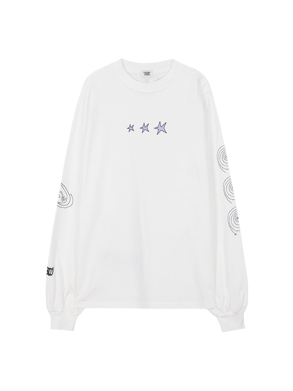 【MARGESHERWOOD】 STAR STITCH LONG SLEEVE : WHITE