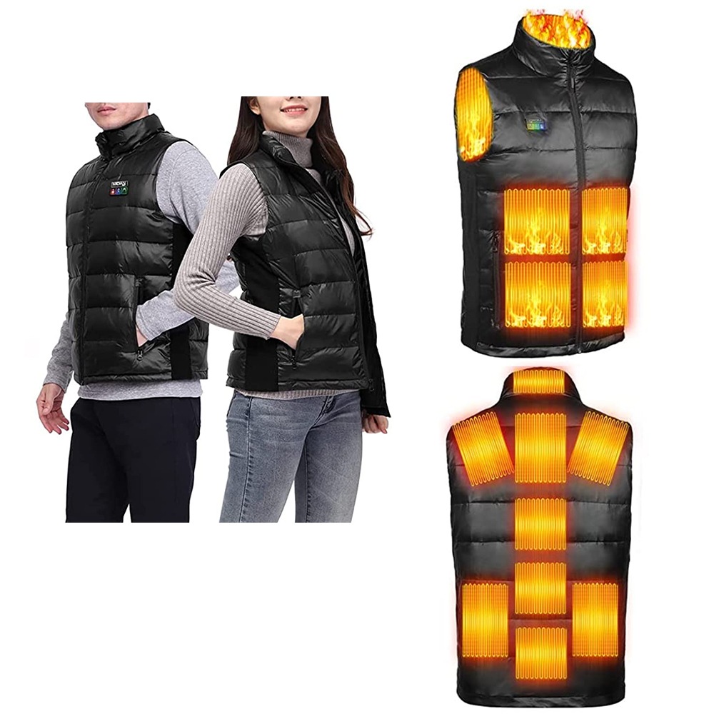 電熱ベスト 13箇所発熱　 USB式給電 3段階温度調整 速暖 防寒 メンズ レディース 学生 大人 シニアでも 男女兼用 ダウンベスト ヒーターベスト 秋冬用 洗濯可S-4XL 加熱服 冷え症対策 7,039円