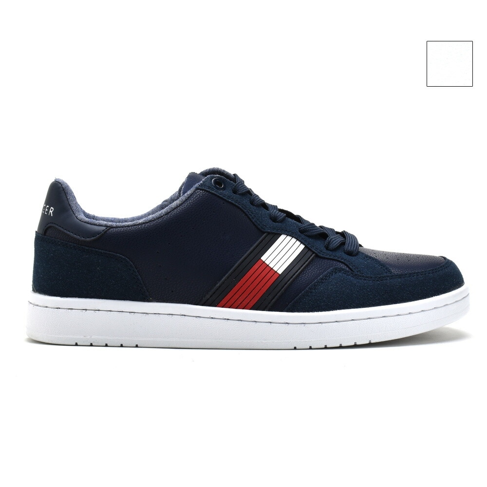 トミーヒルフィガー スニーカー メンズ シューズ ローカット ホワイト ダークブルー TOMMY HILFIGER LEELO【送料無料】[tommyhilfiger-leelo] 8,036円