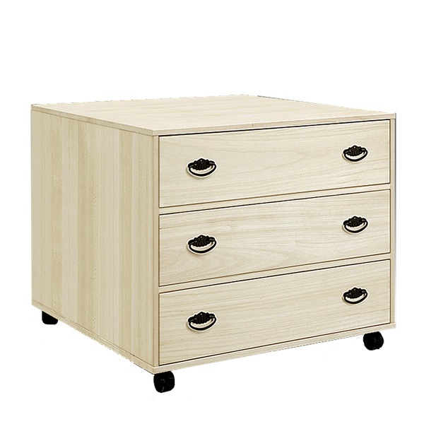 総桐 押入れタンス 3段 深型 キャスター付 日本製 幅75cm 桐タンス タンス たんす 箪笥 桐たんす 押し入れ収納 完成品 チェスト 桐 和箪笥 国産 収納 衣類収納 菊 肥前桐民芸