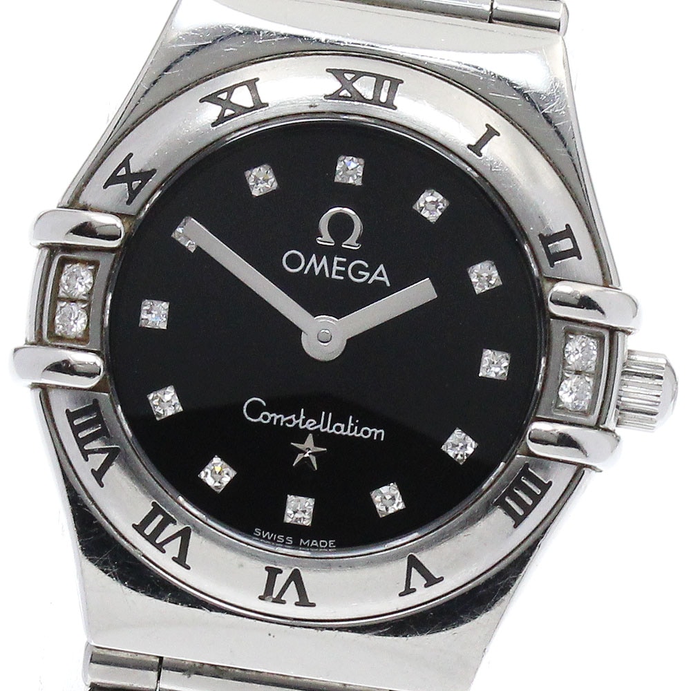 オメガ OMEGA 1566.56 コンステレーション 12Pダイヤモンド 4Pベゼルダイヤ クォーツ レディース _874678【中古】
