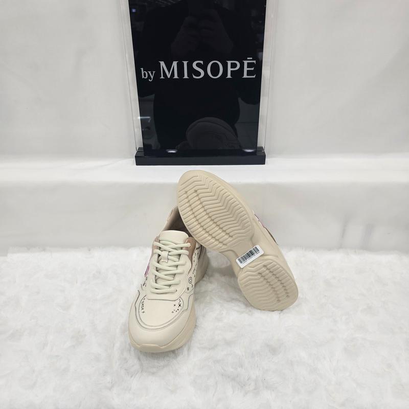 By 女性 シンプル グラフィック スニーカー 112HT430DT001 IVORY 4 JJ