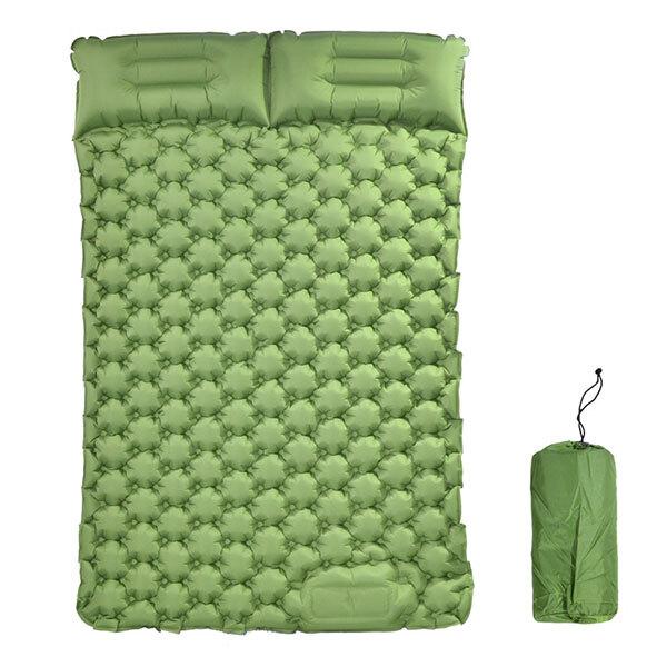 ダブル エアーマット 枕付き テントマット キャンプマット 2人用 キャンプ コンパクト 軽量 車中泊 ポンプ式 災害 アウトドア 携帯
