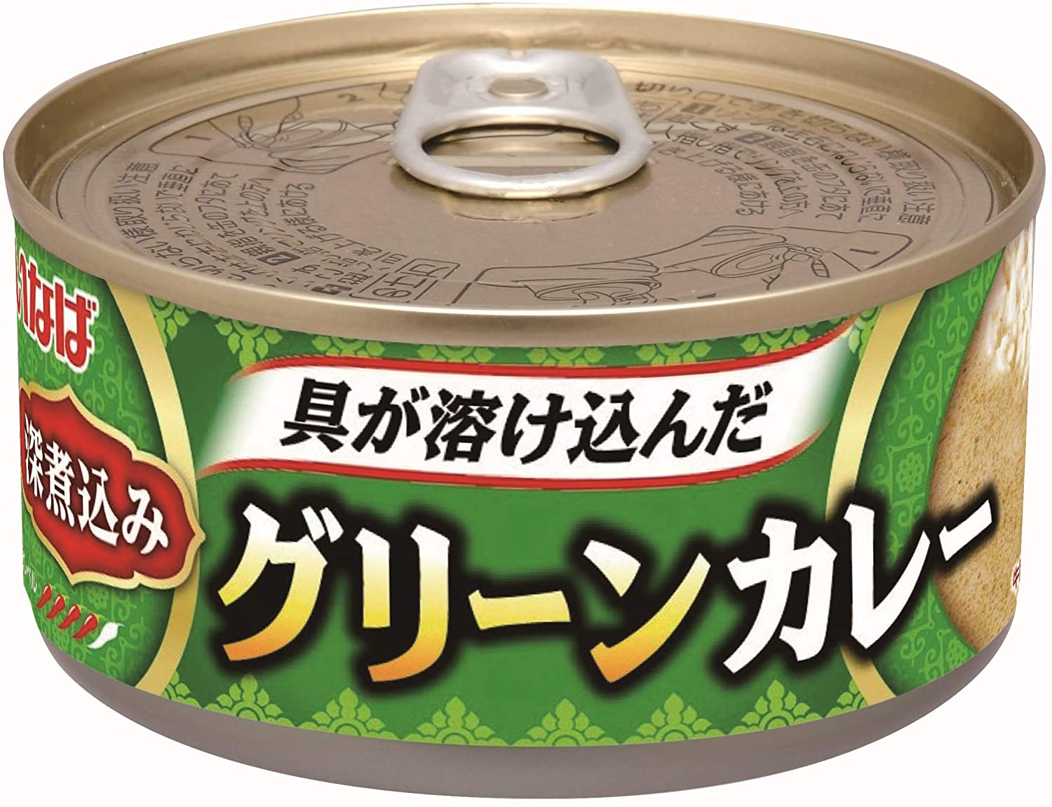 独創的 いなば 深煮込みグリーンカレー 165g 24個 缶詰