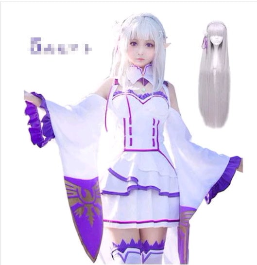 リゼロ エミリア コスプレ 一式 小道具付き エミリア コスプレ リゼロ Re:ゼロから始める異世界生活 アニメ