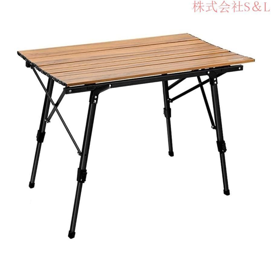 屋外格納式折りたたみ式テーブルポータブルキャンプピクニックテーブルアルミニウム合金テーブル軽量高さ調節可能な脚付き屋外キャンプガーデン用 (Size : Mediu