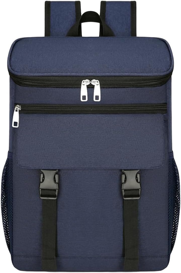 クーラーバッグ 保冷保温 リュック ソフトクーラー エコバッグ 大容量 防水( ネイビー)