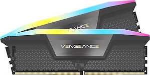 CORSAIR DDR5-6000MHz デスクトップPC用メモリ VENGEANCE RGB DDR5シリーズ (PC5-48000) AMD EXPO メモリキット32GB ブラック グレー [1