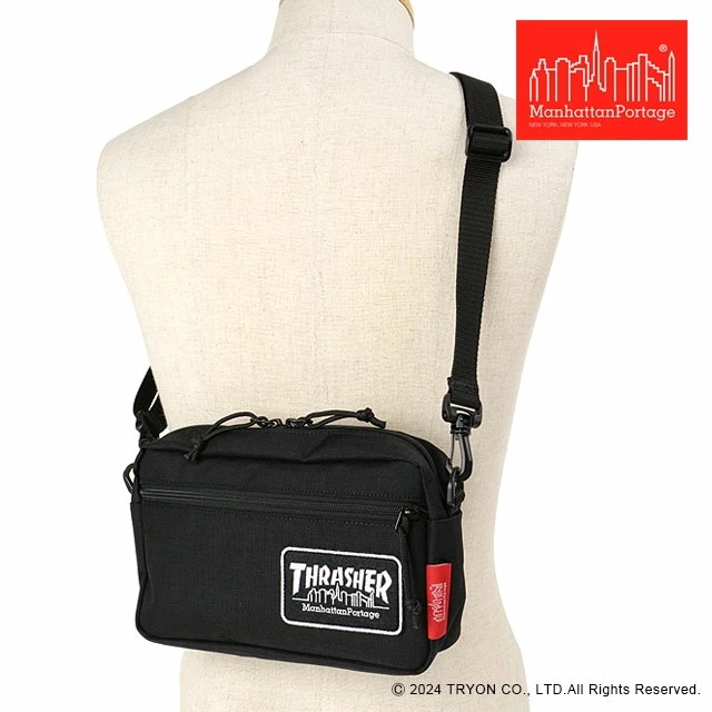 ジョガーバッグ スラッシャー [MP1404LEPTHRASHER] THRASHER メンズレディース 鞄 ショルダーバッグ コラボ Black