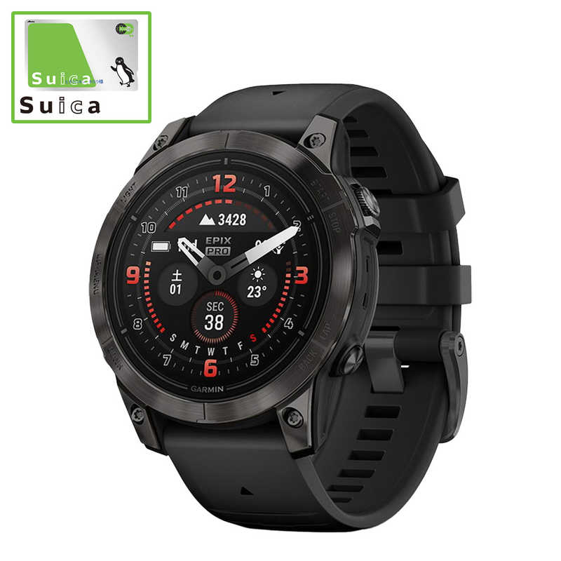 GARMIN　スマートウォッチ epix Pro (Gen 2) 47mm Sapphire Ti Carbon Gray DLC / Black　010-02803-52