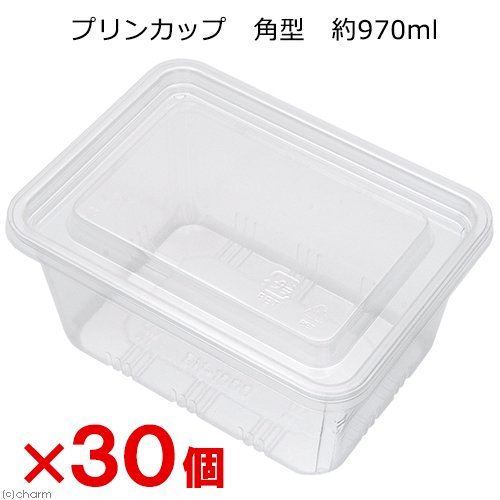 プリンカップ　角型　約９７０ｍｌX３０個　苔　水草　繁殖　ストック　ＣＲＣ18―35―50―30―00