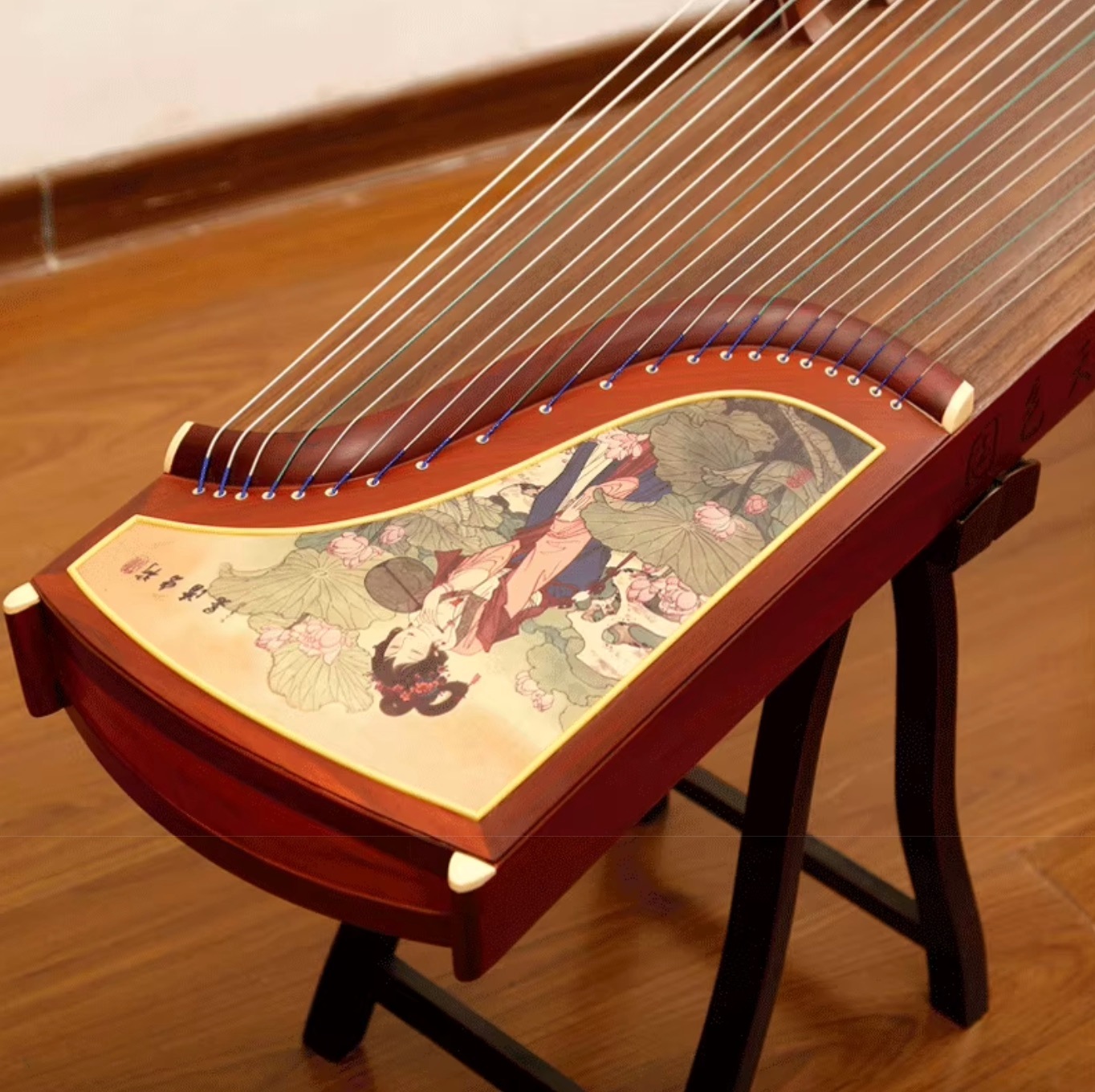 古箏（こと） 赤白檀 163cm 21弦 中国弦楽器