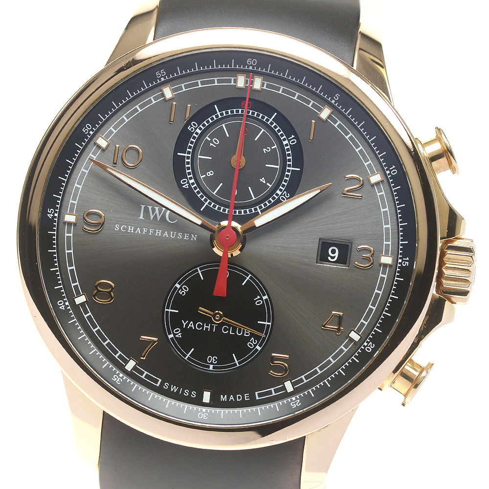 IWC SCHAFFHAUSEN IW390202 ポルトギーゼ ヨットクラブ K18PG クロノグラフ 自動巻き メンズ _826655【中古】