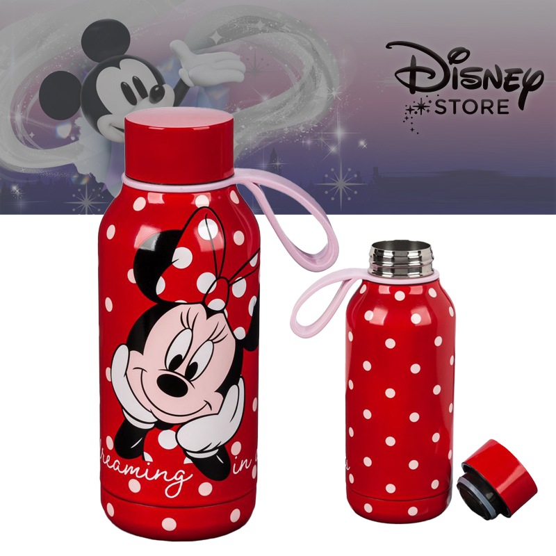 ストア公式ミニーマウス ドット柄 ステンレスボトル 330ml 水筒 アメリカ WDW 海外限定