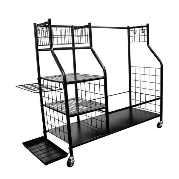 ゴルフバッグ収納ディスプレイラック ゴルフ収納ガレージオーガナイザー アシスタントホルダー キャスターホイール付き 小屋用ゴルフバッグスタンド ホーム