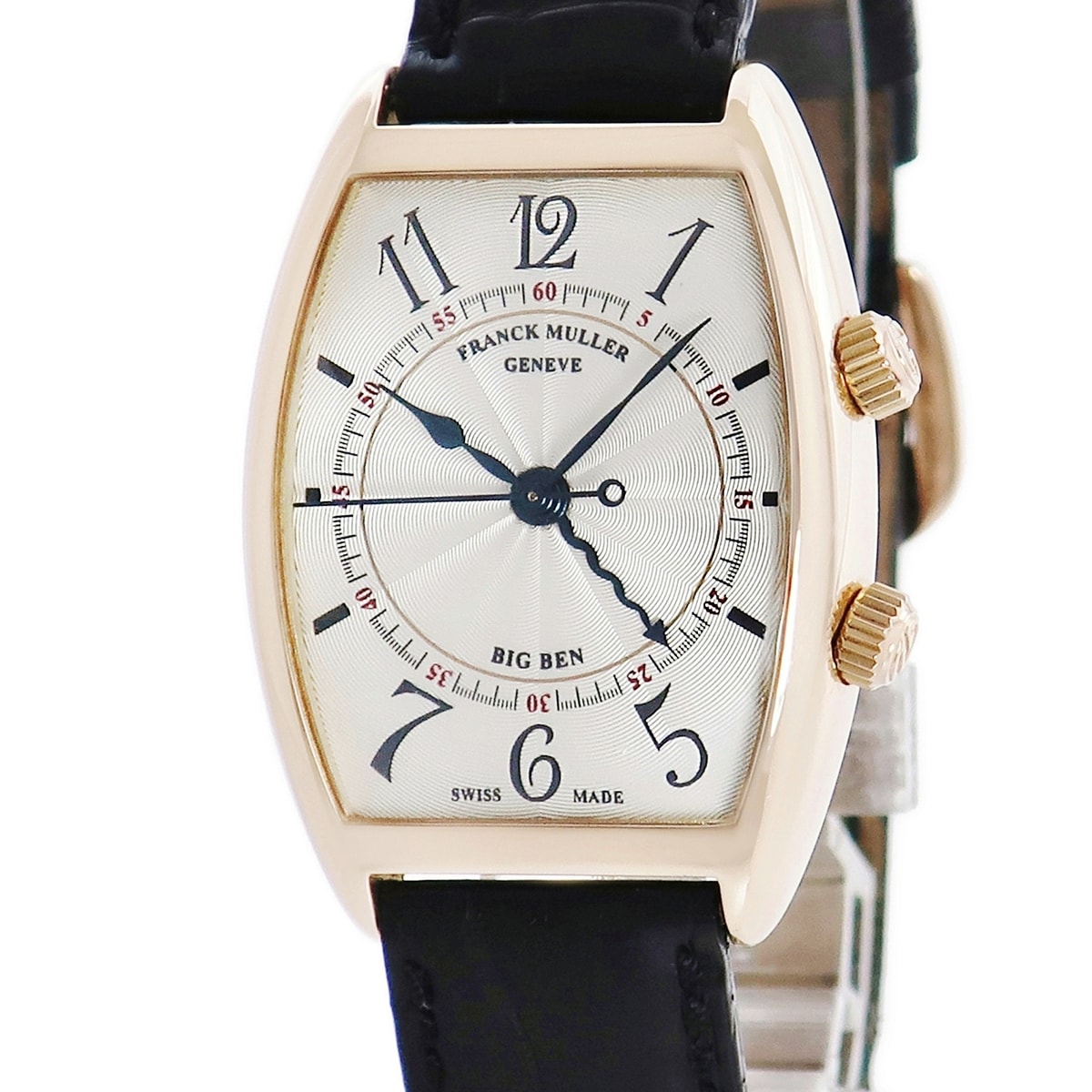 トノウカーベックス ビッグベン 2852AL 手巻き メンズ K18PG無垢 シルバー ギヨシェ アラーム機能 3年保証