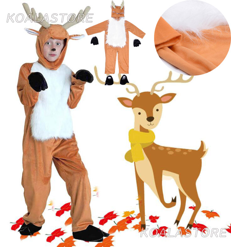 動物コスチューム 子供用コスプレ衣装 大人用コスチューム 鹿 コスチューム シカ 子供着ぐるみ
