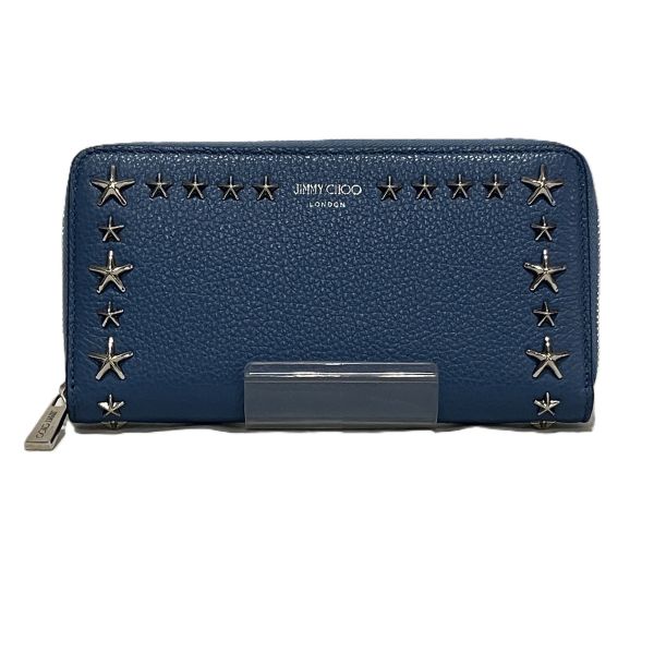 ジミーチュウ FILIPA スタースタッズ レザー 長財布 レディース 美品 【中古】
