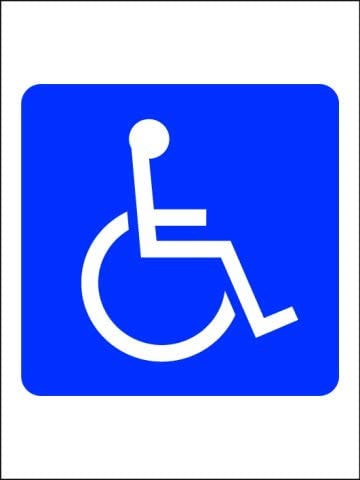 シンプル看板 身体障害者マークＭサイズマーク英語...のサムネイル