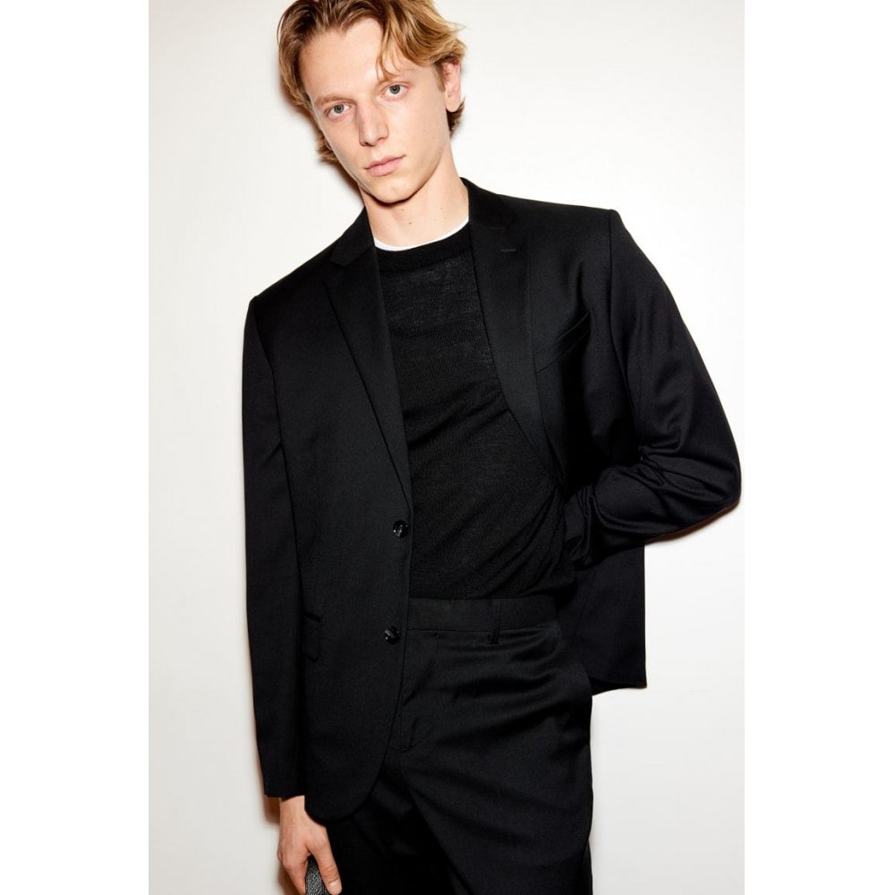 H&M スリムフィットジャケットブラック