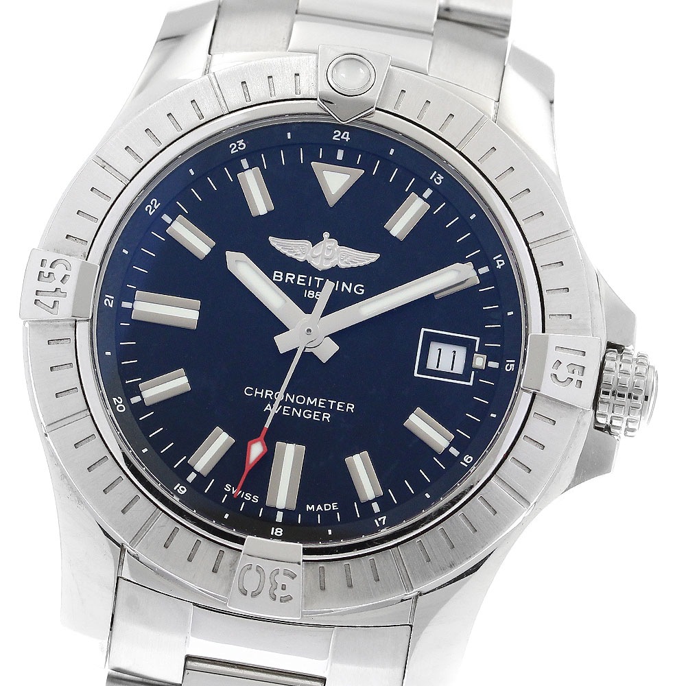 ブライトリング BREITLING A17318 アベンジャー オートマチック 43 デイト 自動巻き メンズ 内箱・保証書付き_897161【中古】 181,150円