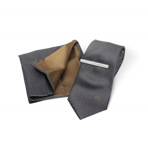 ネクタイ＆チーフ＆タイバー 3点セット DW02800002 GRAY