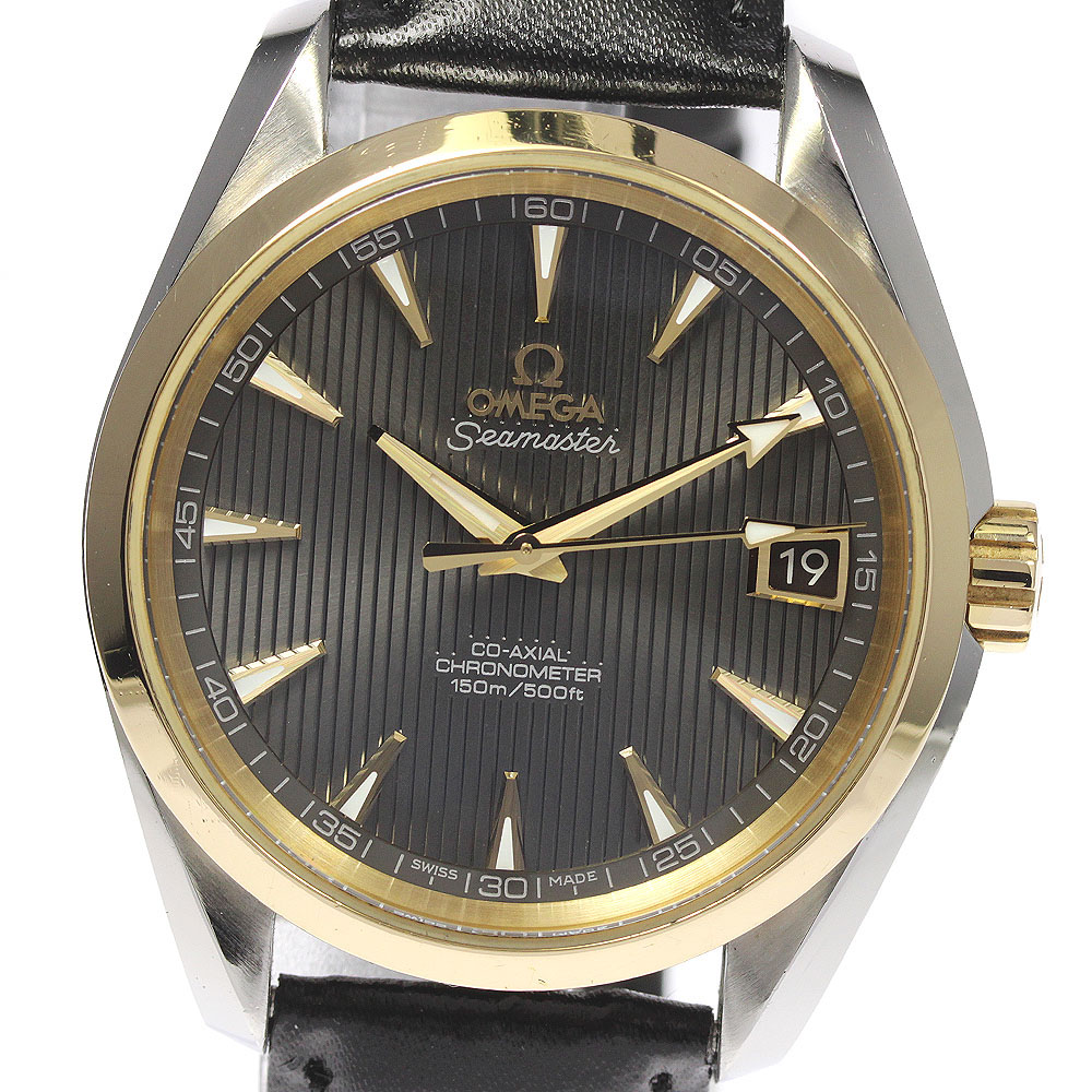 オメガ OMEGA 231.23.39.21.06.002 シーマスター アクアテラ デイト 自動巻き メンズ 箱・保証書付き_800980【中古】