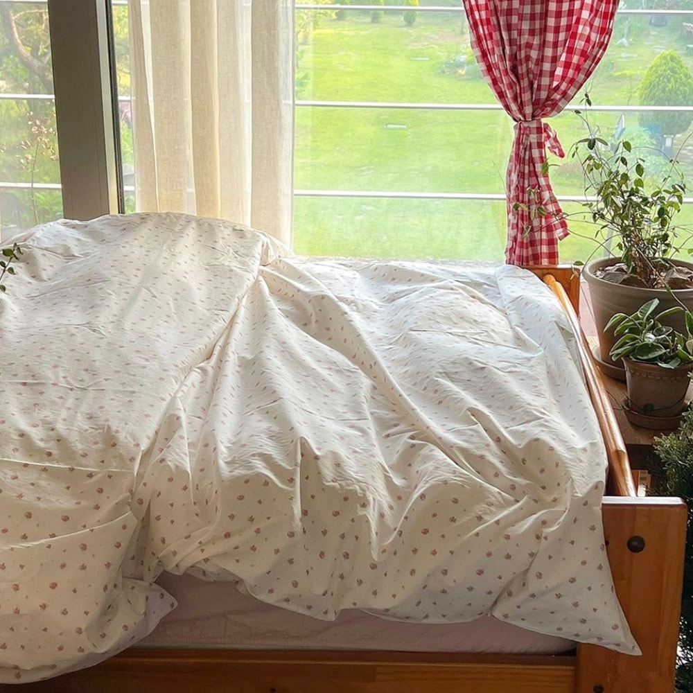 BLOSSOM 布団カバー/枕カバー 韓国インテリア コットン100％ お手入れ簡単 花柄 SS/Qサイズ対応 13,038円