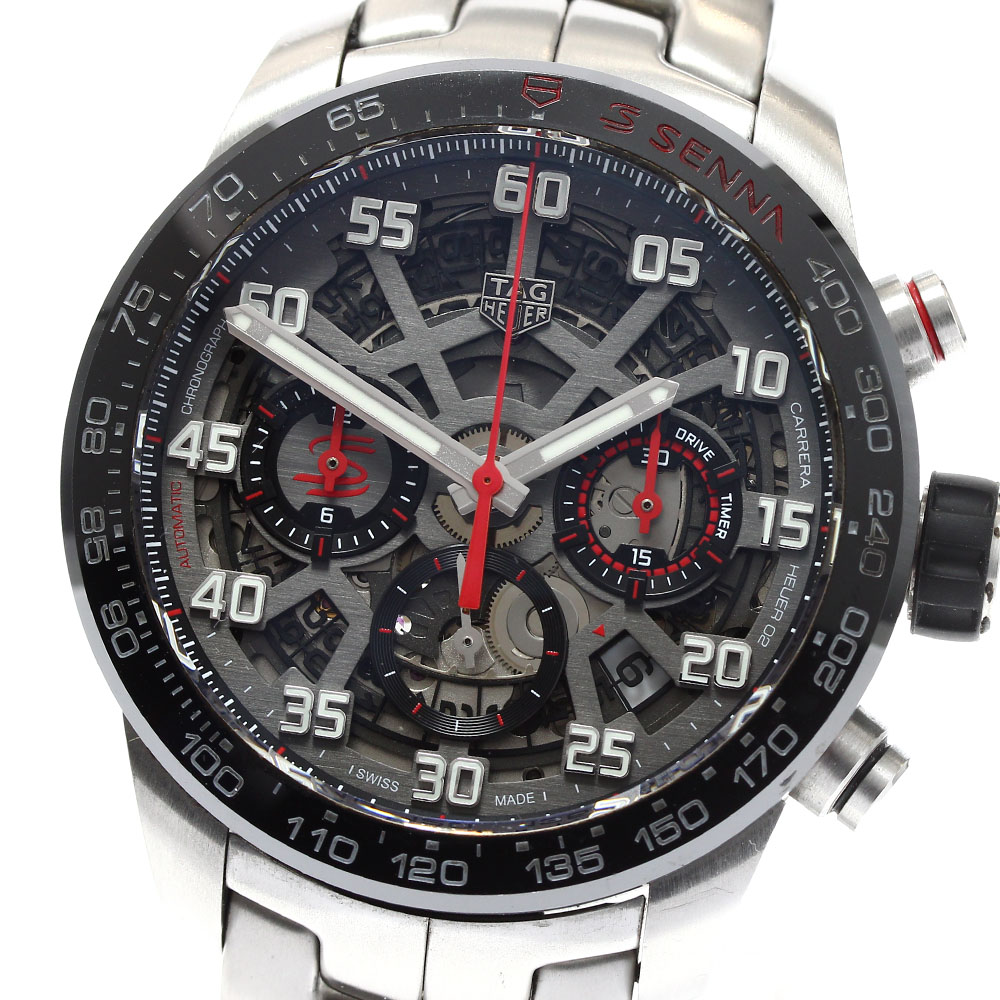 タグホイヤー TAG HEUER CBG2013.BA0657 カレラ アイルトン・セナ スペシャルエディション デイト 自動巻き メンズ 箱・保証書付き_905406【中古】