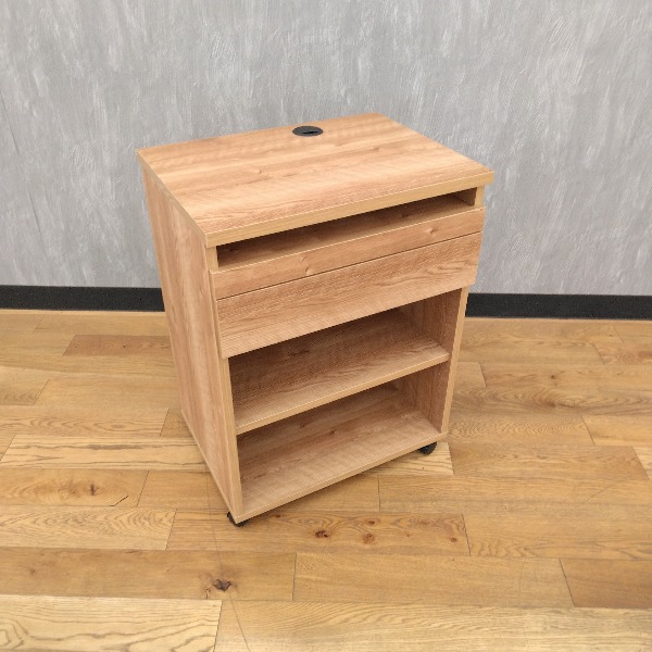 ブラウン モニターも置けるコンパクトデスク オフィス デスク 机 つくえ