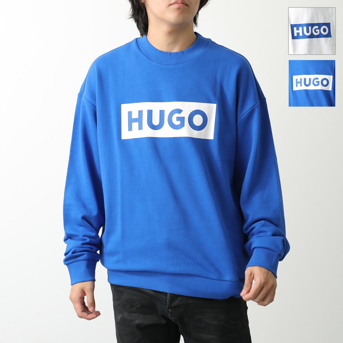 HUGO BOSS ヒューゴボス トレーナー 50522375 メンズ スウェットシャツ コットン 長袖 クルーネック ロゴ カラー2色