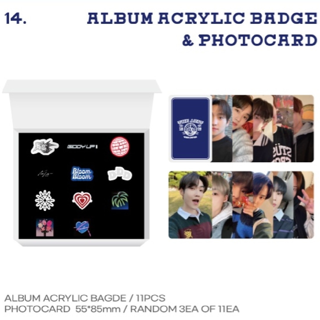 [公式] THE BOYZ X EVERLINE POP-UP STORE [THE AZIT] MD : ALBUM ACRYLIC BADGE & PHOTOCARD