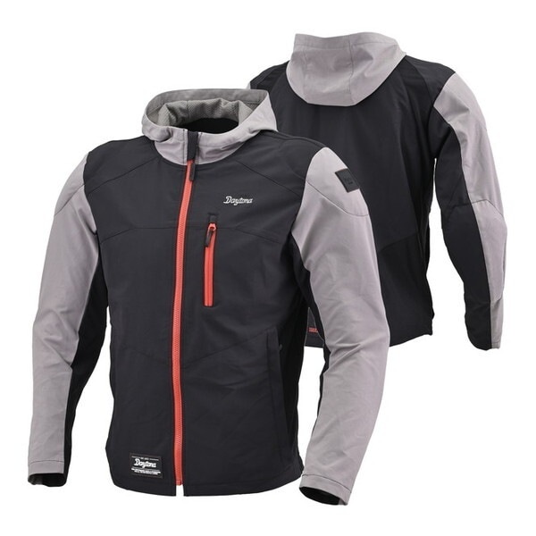D46755 デイトナ(Daytona) バイク用 ジャケット 春夏 CE規格 ソフトプロテクター付属 吸湿速乾 ストレッチ性 クイックドライパーカー DJ-009 ブラック/レッド 2XLサイズ