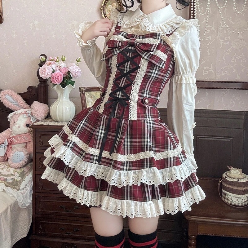 【3日出荷】JSKロリータ オリジナル 春夏 二次元雷服ワンピース
