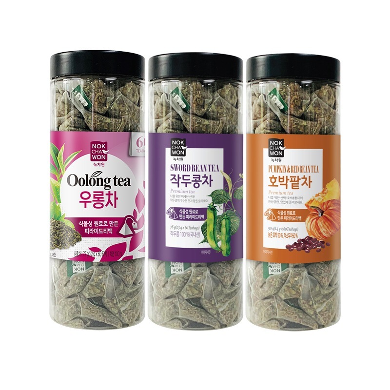 [緑茶園]大容量健康茶60ティーバッグ3種セット作豆豆茶+ウーロン茶+カボチャ小豆茶