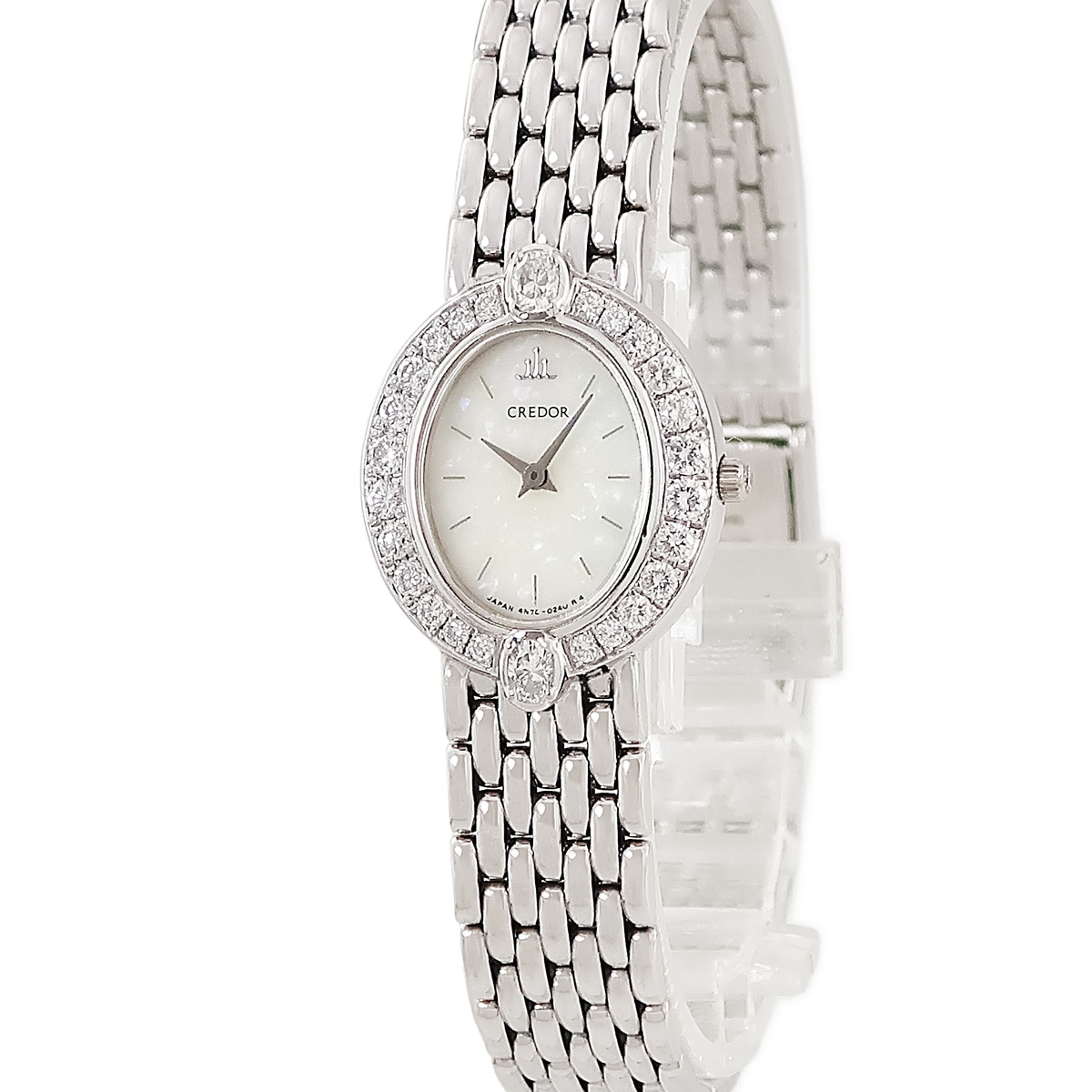 プレステージ 4N70-5032 GTAA977 クオーツ レディース K18WG無垢 純正ダイヤ オパール オーバル 3年保証