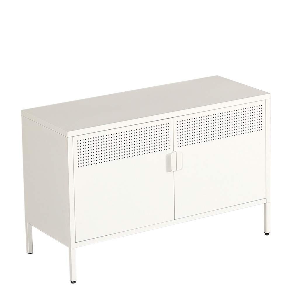 キャビネット スチール メタル 金属製 扉付き テレビ台 サイドボード 収納棚 おしゃれ リビング モダン 棚 スチールチェスト 書類 韓国インテリア 扉 取っ手 金属製キャビネット