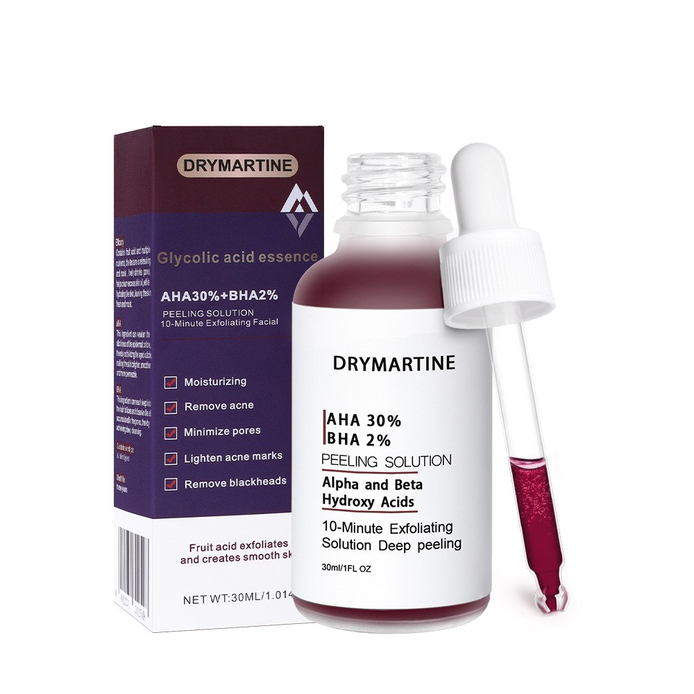 AHA 30％+ BHA 2％レッドグリコリックピーリングセラム毛穴縮小ブラックヘッドにきび除去毛穴クリーンオイルコントロールホワイトニングエッセンス30ml1個
