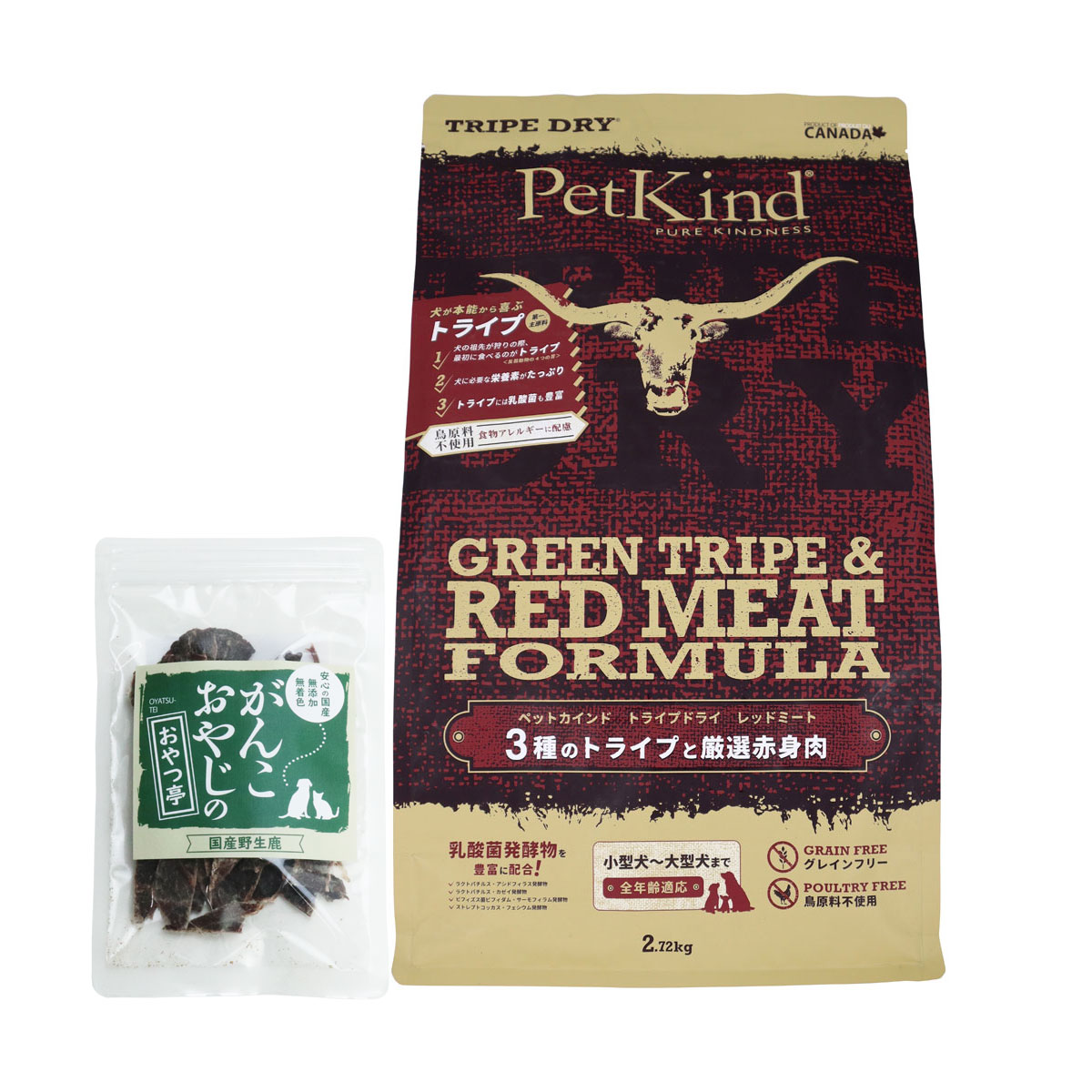 トライプドライ ドッグフード トライプ＆レッドミート 2.72ｋg【国産鹿肉ジャーキー付き(お試しサイズ)】