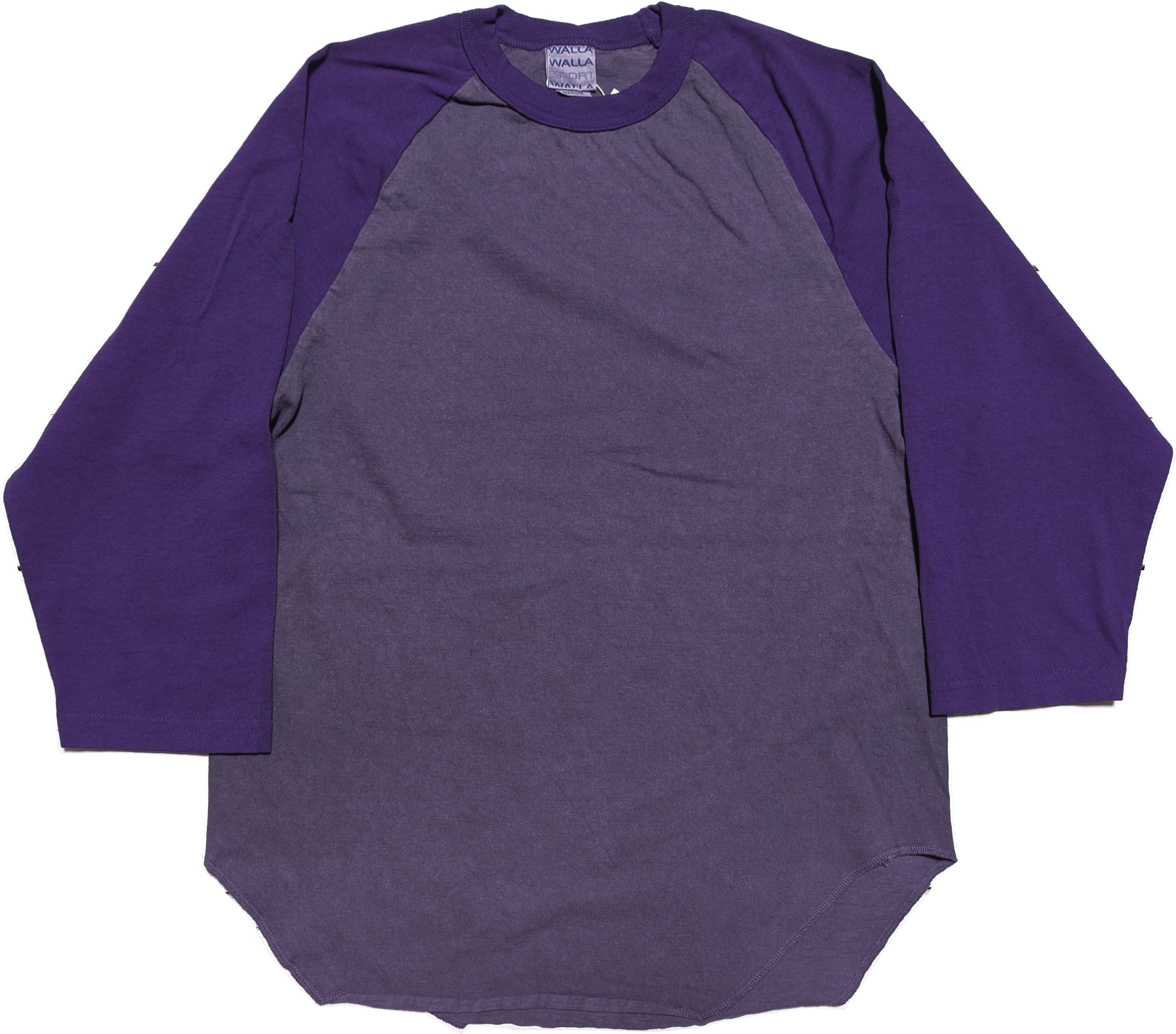 ピグメント ダイ 2トーン ベースボール ティー パープル メンズ Tシャツ 日本製 PIGMENT DYE 2-TONE B.B.TEE PURPLE 052