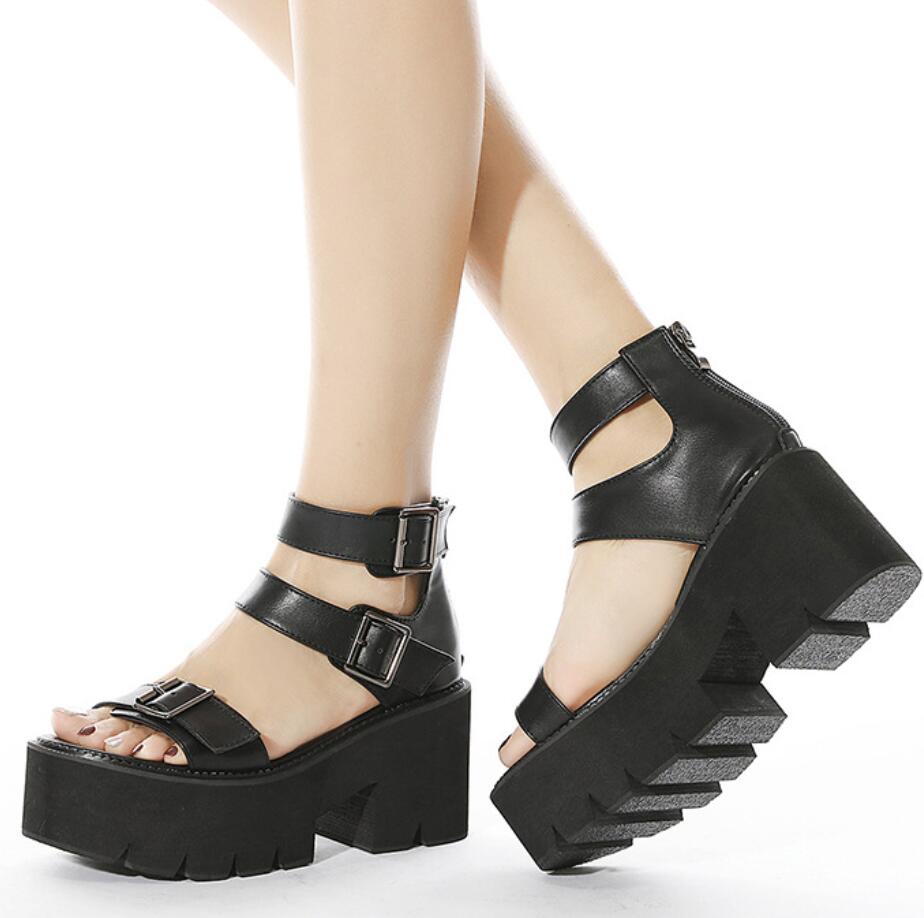 厚底サンダルスポーツサンダルレディースブーツサンダル厚底コンフォートサンダルおしゃれ軽量ローマ風歩きやすい疲れない脚ブーツサンダルスポサンウェッジサンダル靴ウェッジソールリゾート通勤通学快適春夏