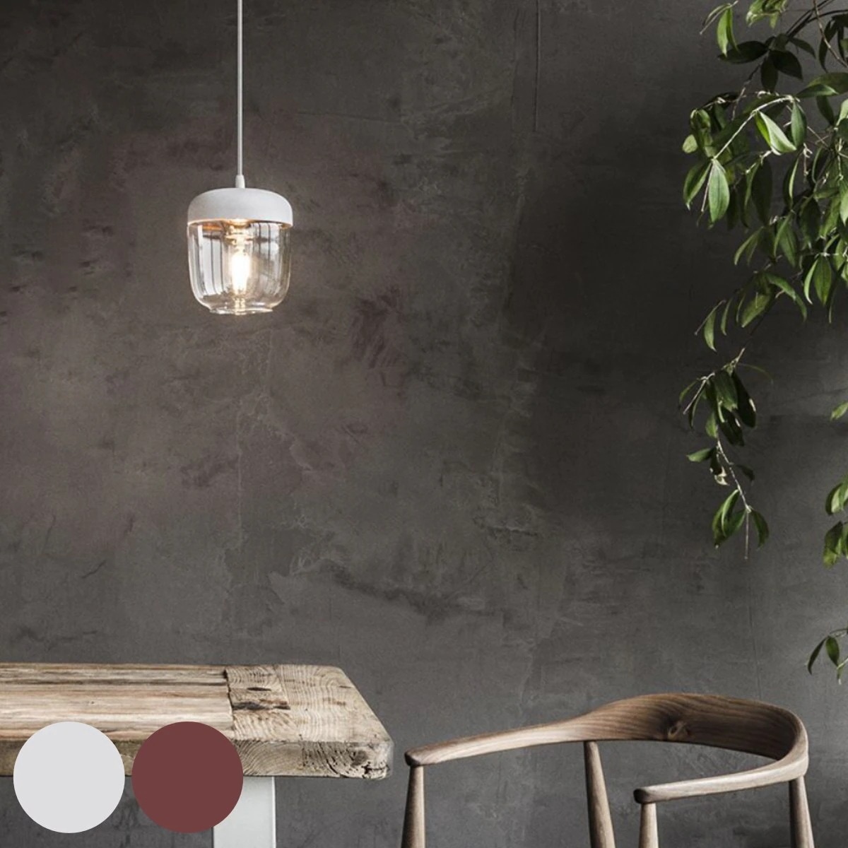 ペンダントライト UMAGE Acorn white polished steel 照明 ライト LED 対応 間接照明 シーリング用 インテリア 天井照明 おしゃれ シーリングライト 壁スイッチ