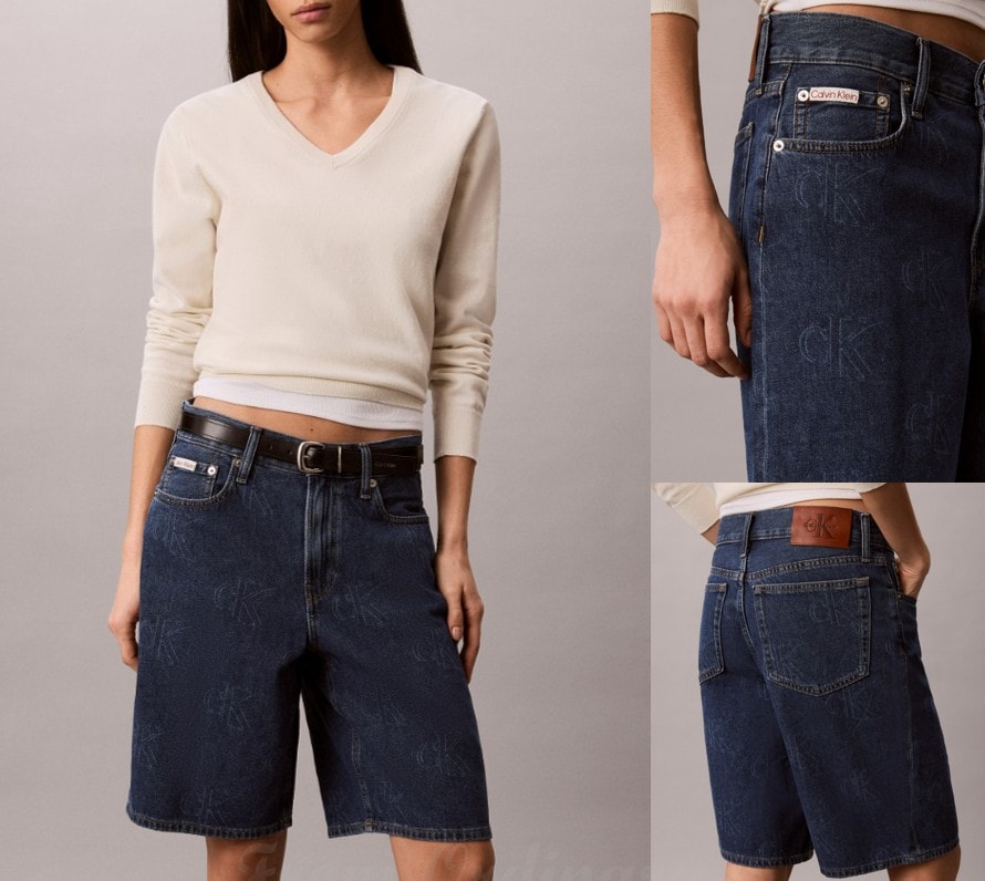 Bermuda CK Logo Denim Shorts (47G717G-0BV)